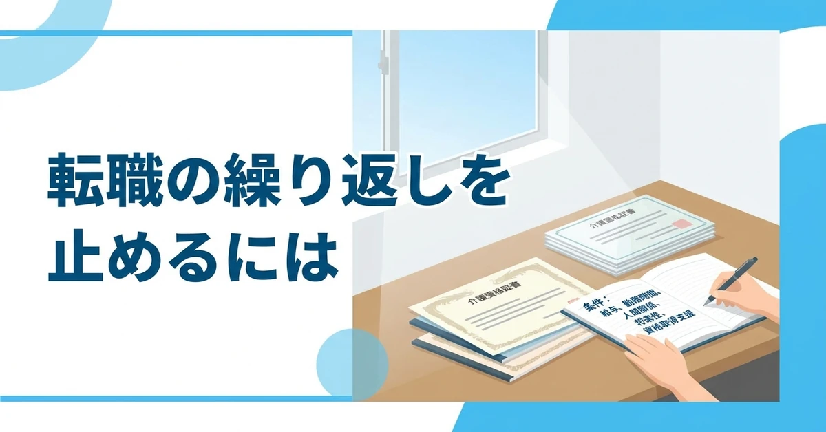 介護が続かない・転職を繰り返すときの対処法